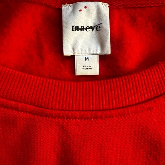 Maeve Vibrant Red Crew Neck Sweater - Picture 2 of 8